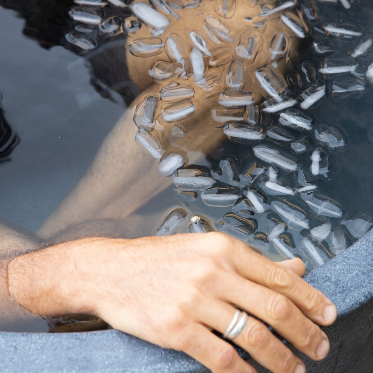 Ice bath/deep breathwork
